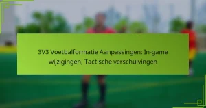 3V3 Voetbalformatie Aanpassingen: In-game wijzigingen, Tactische verschuivingen